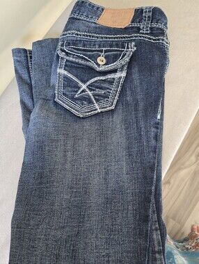 Amethyst Dark Blue Women’s Jeans with Contrast Stitching Size 9